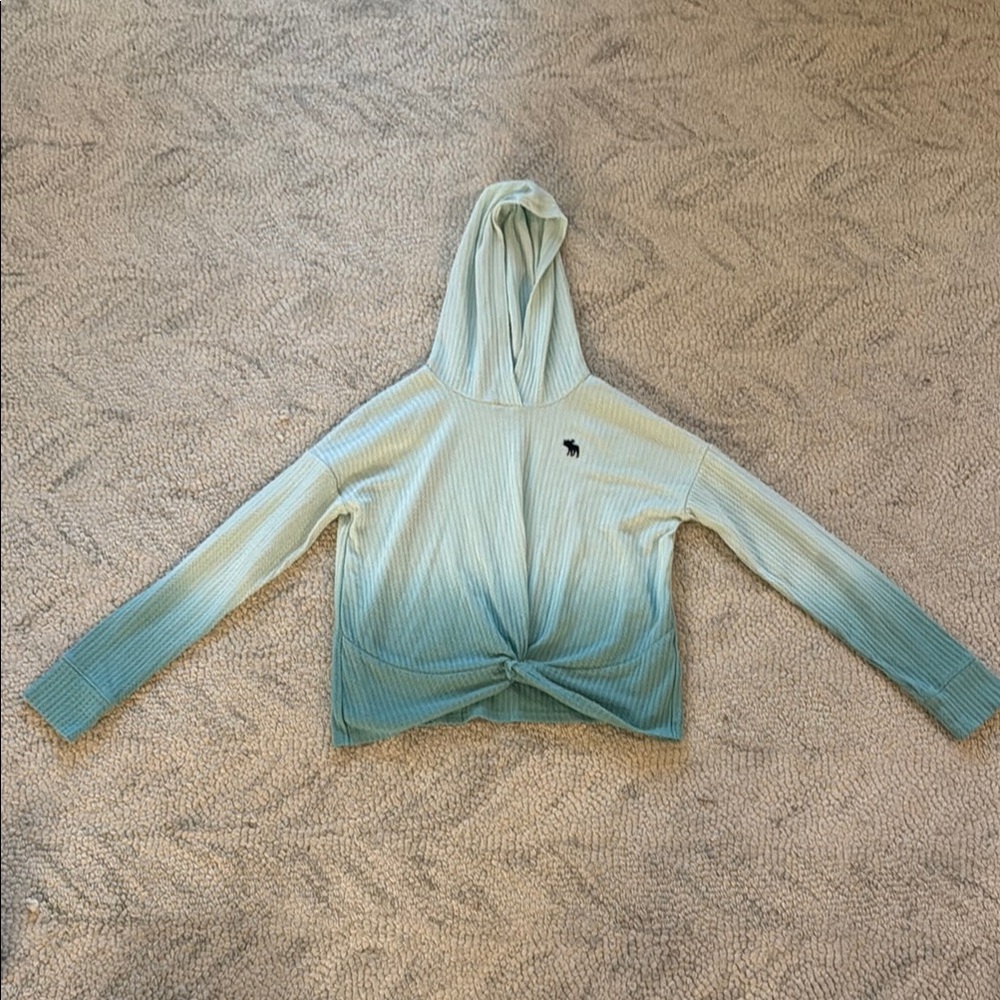 Abercrombie Kids Girls Ombre Textured Knit Hoodie